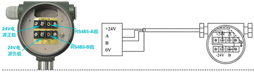 丁烷流量計(jì)RS485通訊信號(hào)輸出接線圖