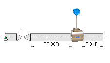 壓縮空氣氣體流量計(jì)直管段安裝要求示意圖六